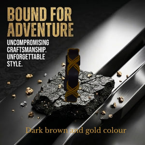 Dark brown and gold bracelet on a wooden surface with text about craftsmanship and style.Handmade leather bracelet with jute weave on a beach setting, featuring text about product features. footy,HAWTHORN HAWKS,football,club,AFL,
#AFL #Footy #AustralianRulesFootball #AFLBracelets #HandmadeJewelry #FootyFans