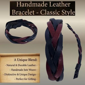 Handmade leather bracelet
Braided leather bracelet
Navy and maroon bracelet
Two-tone leather band
Artisan leather jewelry
Men's leather bracelet
Women's woven bracelet
Handmade leather accessories