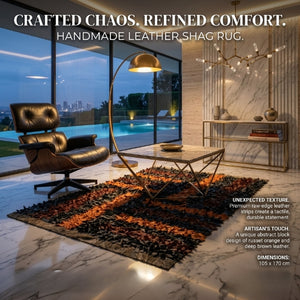 Luxury leather rug
Genuine leather shag rug
Handmade shag rug
Premium leather home decor
Hand-cut genuine sheep leather rug
Modern textured shag rug
High-end anti-slip leather rug modern Australian living
Designer favourite leather shag rug executive study
Luxury Leather Shag Rug - Handmade Genuine Sheep Leather