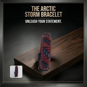 Handmade Two-Tone Braided Leather Bracelet Sport Bracelet Dark Blue & Burgundy-2