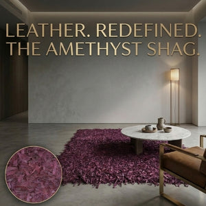 Luxury Genuine Leather Shag Rug – Hand-Finished Designer Floor Decor Australia 14-65