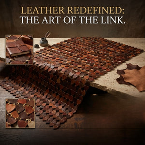Premium Hand-Stitched Cowhide Leather Patchwork Rug 2-14
