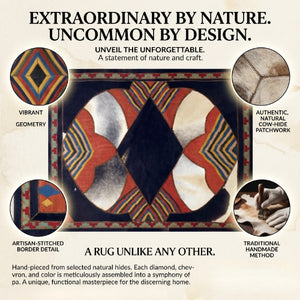 Modern floor rugs patchwork cowhide kilim rug living room rugs online AU Rugs 9-178