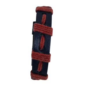 Handmade leather bracelet
Braided leather bracelet
Navy and maroon bracelet
Two-tone leather band
Artisan leather jewelry
Men's leather bracelet
Women's woven bracelet
Handmade leather accessories