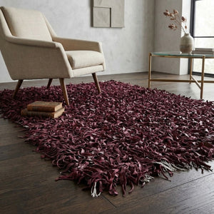 Luxury Genuine Leather Shag Rug – Hand-Finished Designer Floor Decor Australia 14-65