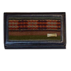 Genuine leather purse with Handwoven Jajim 35-801 - KANDM PARSE LEATHER SHOP
