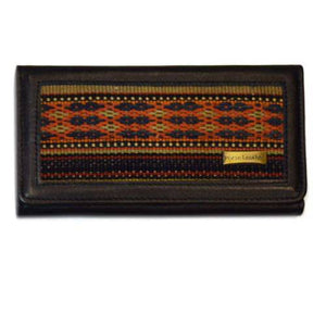 Genuine leather purse with Handwoven Jajim 35-801 - KANDM PARSE LEATHER SHOP