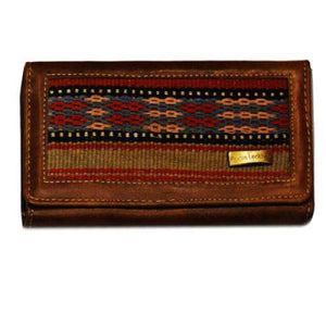 Genuine leather purse with Handwoven Jajim 35-801 - KANDM PARSE LEATHER SHOP
