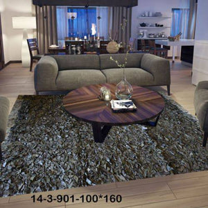 Modern floor rugs Leather Shag Area Carpet Anti-slip fluffy