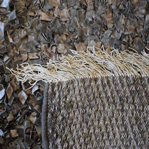 Modern floor rugs Leather Shag Area Carpet Anti-slip fluffy rugs online AU rugs14-43 - KANDM PARSE LEATHER SHOP