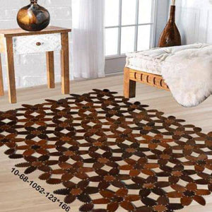 Modern floor rugs patchwork cow leather rug Bohemian new rugs online AU Rugs 10-68 - KANDM PARSE LEATHER SHOP