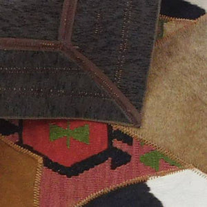 Modern floor rugs patchwork cowhide kilim rug living room rugs online AU Rugs 9-183 - KANDM PARSE LEATHER SHOP