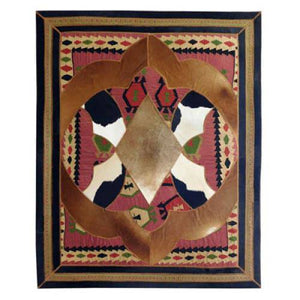 Modern floor rugs patchwork cowhide kilim rug living room rugs online AU Rugs 9-183 - KANDM PARSE LEATHER SHOP