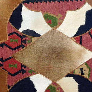 Modern floor rugs patchwork cowhide kilim rug living room rugs online AU Rugs 9-183 - KANDM PARSE LEATHER SHOP