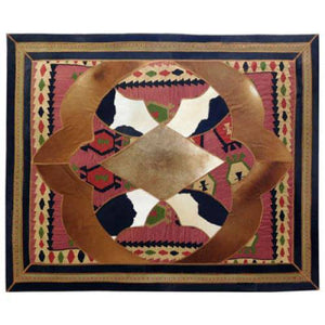 Modern floor rugs patchwork cowhide kilim rug living room rugs online AU Rugs 9-183 - KANDM PARSE LEATHER SHOP
