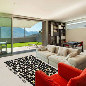 Modern floor rugs patchwork cowhide rug Bohemian new rugs online AU Rugs 7-116 - KANDM PARSE LEATHER SHOP