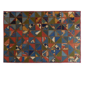 Modern floor rugs patchwork kilim rugs wool carpet natural rugs online AU Rugs 5-112 - KANDM PARSE LEATHER SHOP
