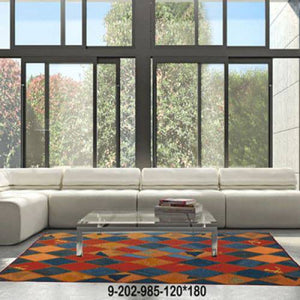 Modern floor rugs patchwork kilim rugs wool carpet natural rugs online AU Rugs 9-202 - KANDM PARSE LEATHER SHOP