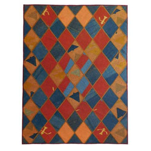 Modern floor rugs patchwork kilim rugs wool carpet natural rugs online AU Rugs 9-202 - KANDM PARSE LEATHER SHOP