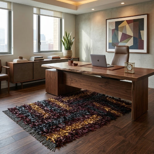 Luxury leather rug 
Genuine leather shag rug
Handmade shag rug
Premium leather home decor
Hand-cut genuine sheep leather rug
Modern textured shag rug 
High-end anti-slip leather rug modern Australian living
