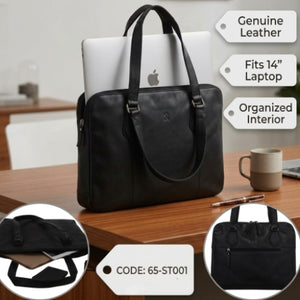 Close-up of premium top handles on the brown cow leather handbag