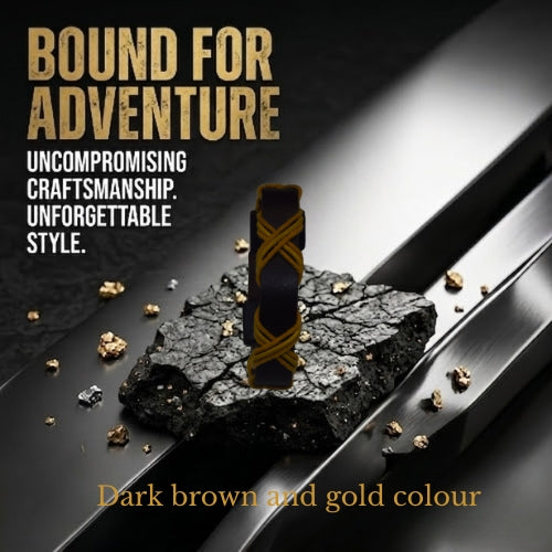 Dark brown and gold bracelet on a wooden surface with text about craftsmanship and style.Handmade leather bracelet with jute weave on a beach setting, featuring text about product features. footy,HAWTHORN HAWKS,football,club,AFL,
#AFL #Footy #AustralianRulesFootball #AFLBracelets #HandmadeJewelry #FootyFans
