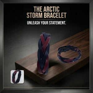 Handmade leather bracelet

Braided leather bracelet

Navy and maroon bracelet

Two-tone leather band

Artisan leather jewelry

Men's leather bracelet

Women's woven bracelet

Handmade leather accessories