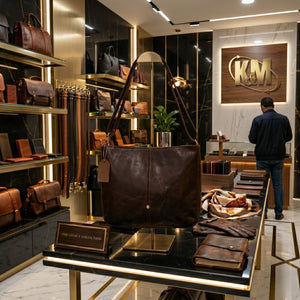 Genuine Leather Handbag & Crossbody Laptop Bag | K&M
