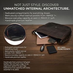Genuine Leather Handbag & Crossbody Laptop Bag | K&M