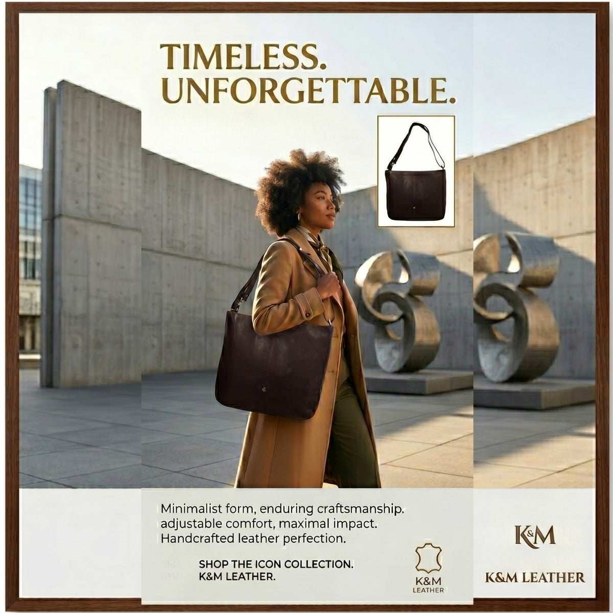 Genuine Leather Handbag & Crossbody Laptop Bag | K&M