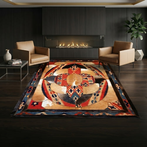 Modern Luxury Area Rug Handmade Cowhide & Persian Patchwork Exquisite Home Decor online AU Rugs 9-48