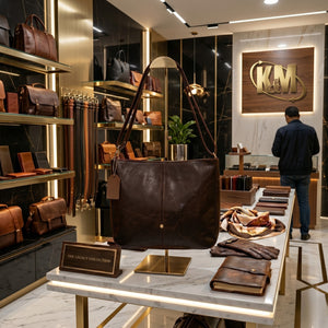 Genuine Leather Handbag & Crossbody Laptop Bag | K&M