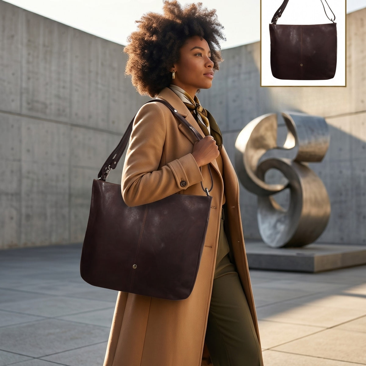 Genuine Leather Handbag & Crossbody Laptop Bag | K&M