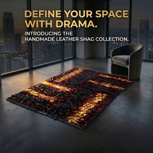 Luxury leather rug 
Genuine leather shag rug
Handmade shag rug
Premium leather home decor
Hand-cut genuine sheep leather rug
Modern textured shag rug 
High-end anti-slip leather rug modern Australian living
