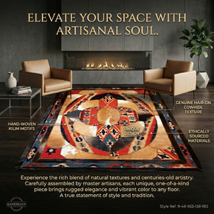 Modern Luxury Area Rug Handmade Cowhide & Persian Patchwork Exquisite Home Decor online AU Rugs 9-48