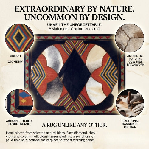 Modern floor rugs patchwork cowhide kilim rug living room rugs online AU Rugs 9-178