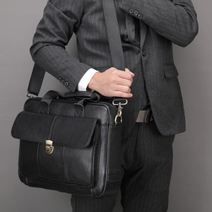 Genuine Strong cowhide leather bag, Shoulder Bag, Business Laptop Briefcase, Daily Messenger Bag KM 315-A