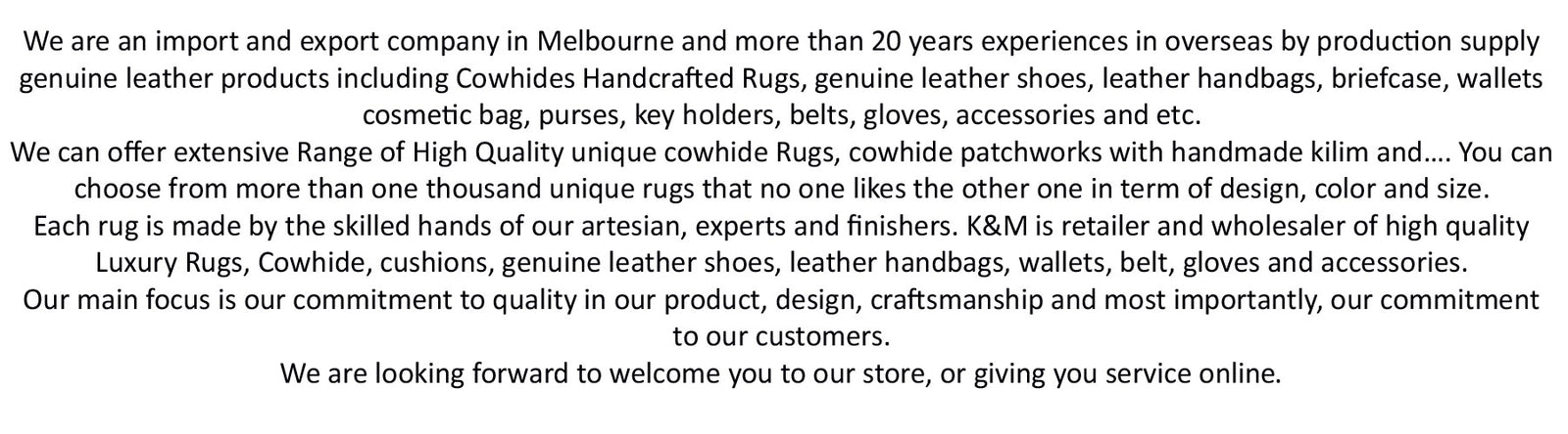 KANDM PARSE LEATHER SHOP | K&M carpet shop Floor rugs online AU patchwork cowhide sheepskin shag