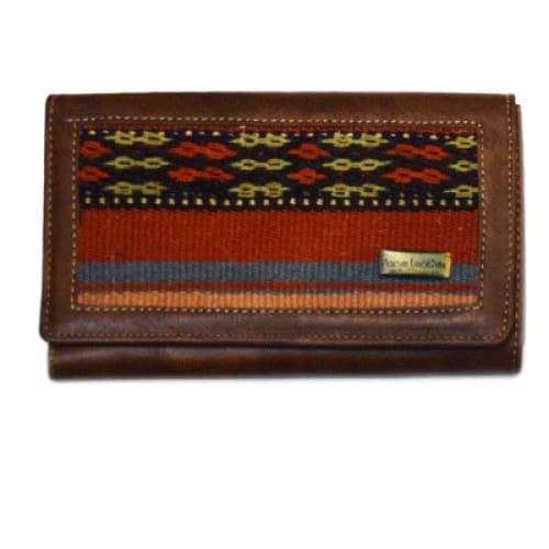 Genuine leather purse with Handwoven Jajim 35-801 - KANDM PARSE LEATHER SHOP
