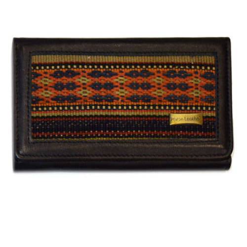 Genuine leather purse with Handwoven Jajim 35-801 - KANDM PARSE LEATHER SHOP