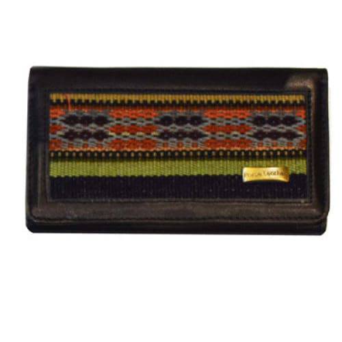 Genuine leather purse with Handwoven Jajim 35-801 - KANDM PARSE LEATHER SHOP
