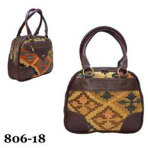 Handmade Leather and Kilim women's Handle Bags 35-806-2,5,7,10,18,19 - KANDM PARSE LEATHER SHOP