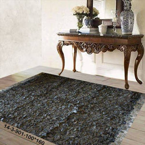 Modern floor rugs Leather Shag Area Carpet Anti-slip fluffy 