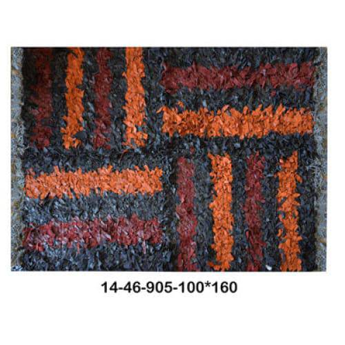 Modern floor rugs Leather Shag Area Carpet Anti-slip fluffy rugs online AU rugs14-46 - KANDM PARSE LEATHER SHOP