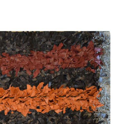 Modern floor rugs Leather Shag Area Carpet Anti-slip fluffy rugs online AU rugs14-46 - KANDM PARSE LEATHER SHOP