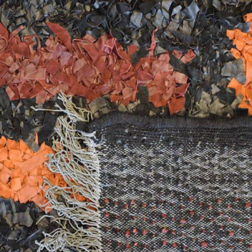 Modern floor rugs Leather Shag Area Carpet Anti-slip fluffy rugs online AU rugs14-55 - KANDM PARSE LEATHER SHOP