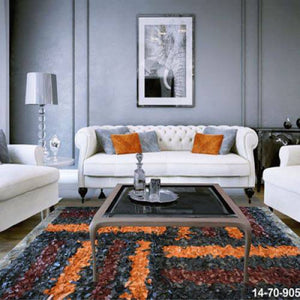 Modern floor rugs Leather Shag Area Carpet Anti-slip fluffy rugs online AU rugs14-70 - KANDM PARSE LEATHER SHOP