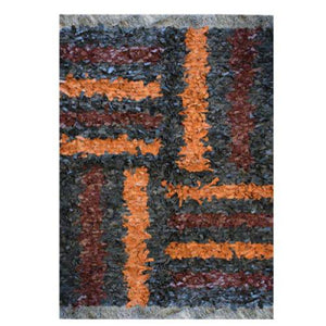 Modern floor rugs Leather Shag Area Carpet Anti-slip fluffy rugs online AU rugs14-70 - KANDM PARSE LEATHER SHOP