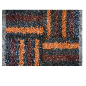 Modern floor rugs Leather Shag Area Carpet Anti-slip fluffy rugs online AU rugs14-70 - KANDM PARSE LEATHER SHOP