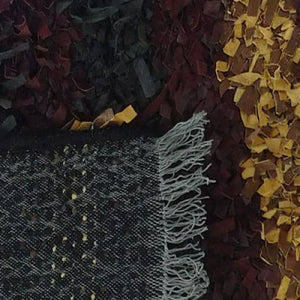 Modern floor rugs Leather Shag Area Carpet Anti-slip fluffy rugs online AU rugs14-83 - KANDM PARSE LEATHER SHOP